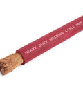 1/0 Gauge Premium Extra Flexible Welding Cable 600 Volt Red 15 Feet Made In USA Heavy Duty Lead For Motors Generators Batteries
