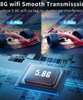 5.8G wifi for Wireless HDMI Transmitter And Receiver With 165ft Range For 4K Input And 1080P Output, race cars showing speed difference