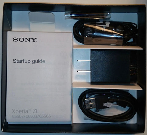 Unlocked Android Smartphone Featuring A Sick 5 Inch Bravia Display And Massive 460 Hour Standby Life With A Clutch 13 Mp Exmor Rs Camera And Dedicated Stamina Battery Mode In Classic Black Plus USA Warranty Coverage and Top Rated Customer Support For accessories including charger, cables, and startup guide in a black box.