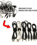 Reusable 6 Inch Hook and Loop Cable Ties for Cable Management No Fuss Adjustable Cord Straps for cable organization