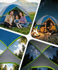 All In One Family Camping Tent With Rain Fly Waterproof And Windproof Dome Design Quick Setup In Minutes for outdoor adventure