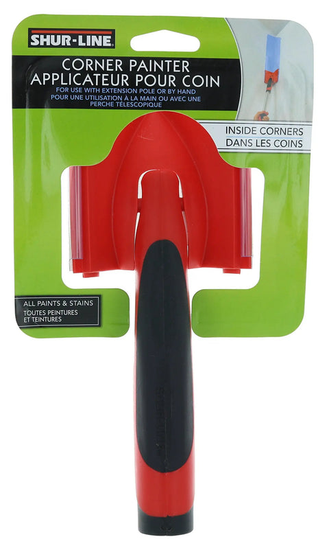 Close-up of Shur-Line Corner Painter included in Triple Pack Painter Kit With Paint Edger Pro Corner Painter And Replacement Pad Pack For Sharp Clean Edges Easy Pole Attachment For Baseboards And Ceilings Ideal For Home Improvement Projects.