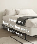Badass Durability Seven Inch Queen Box Spring With Heavy Duty Steel Frame And Tear Resistant Fabric Cover Delivers rock solid mattress support under a mattress on a bed frame.
