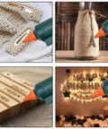 High Power 150W Hot Glue Gun With 6 Copper Nozzles Temperature Adjustable DIY Craft Repair Tool Pro Melt Gun Includes 5 Pcs Highly Viscous Glue Sticks Luxury Set used on crafts