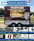 Bulletproof Mobile Food Trailer With Private Bathroom And Full Commercial Kitchen Setup Factory Direct, showing exterior features and standard equipment.