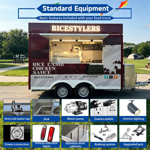 Bulletproof Mobile Food Trailer With Private Bathroom And Full Commercial Kitchen Setup Factory Direct, showing exterior features and standard equipment.