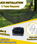 Climbing Net For Kids Double Layer Heavy Duty Backyard Playground Safety Net hanging between trees with accessories included