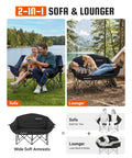 Two Person Camping Chair Oversized and Comfortable Heavy Duty 660 Lb Capacity Portable Folding Two Seat Couch in outdoor setting