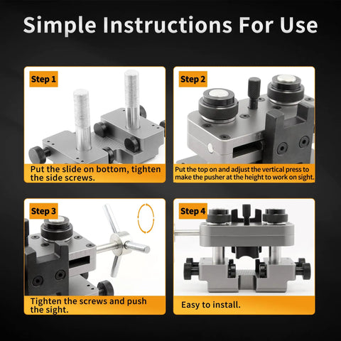 Heavy Duty Iron Sight Pusher Tool For Slick Micro Tweaks On Dovetail Slots, step-by-step instructions for setup and use.