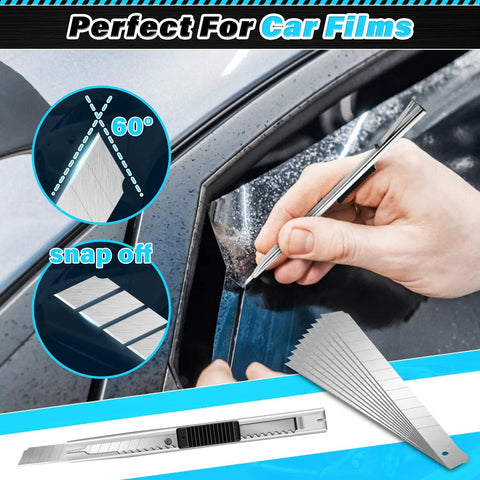 18 Piece Window Tint Kit And Vinyl Wrap Tool Set with squeegees, knife and blades for precise car film application on window edges