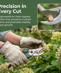 Heavy Duty Replacement Blades For Electric Pruning Shears, Four Piece Carbon Steel Pruner Knife Set cutting through plant stem.