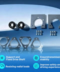 Beefy 1 Inch Live Axle Bearing Kit With 3 Hole Flange Hangers for go karts, mini bikes, includes 2 bearings and 4 flangettes