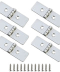 Badass Heavy Duty Folding Hinges 270 Degree Swing For Cabinet Doors And Electrical Boxes Gritty Cast Iron Build 6 Piece Pack with screws