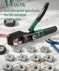 Ultimate Heavy-Duty Hydraulic Cable Crimping Tool for Battery Terminals with US Standard Dies and Wire Cutters