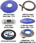 4 Gauge 100 Percent Oxygen Free Copper OFC Amplifier Wiring Kit With Plug And Play Install Bundle For Car Audio, cables, accessories