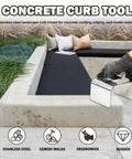 Ergonomic Stainless Steel Curb Trowel Edger For Concrete Edging And Curbing in garden setting, compact 4x6x4 inch tool