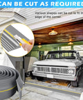 Garage Door Bottom Seal Strip Weatherproof EPDM Rubber Threshold 20 Ft Fits All Standard Doors No Adhesive Easy DIY Install