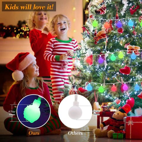 Battery Powered Globe String Lights Remote Dimmable 18Ft 50 LEDs Waterproof Multicolor Fairy Lights For Indoor Outdoor Decor Bedroom Garden Party Christmas Tree 8 Modes To Create Lit Cozy Vibes