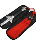 Retractable Tai Chi Sword For Martial Arts Practice Blunt Stainless Steel Blade With Leather Grip 12 To 39 Inches Dope For Training