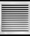 Aluminum Return Grille for Duct Opening 26 by 8 Inches with Outer Dimensions 27.875 by 9.875 Inches, Linear Bar Design front view.