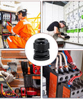Heavy Duty Waterproof Adjustable Cable Gland Set 1/2 To 5/8 Inch 12-16mm PG19 Nylon Plastic Cable Glands Joints with gaskets in use
