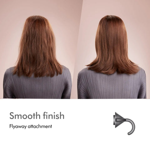 Before and after using Supersonic Hair Dryer No Heat Damage With 5 Attachments Including Diffuser And Styling Concentrator