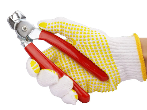 Upholstery Hog Ring Kit With Pliers 480 Piece Galvanized Set Includes One Inch Three Quarter Inch One Half Inch Rings Angled Pliers