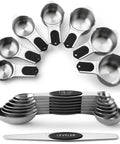 Magnetic Measuring Cups And Spoons Set With Heavy Duty Stainless Steel N45 Magnets BPA Free Fits In Spice Jars For Quick Bake Sessions
