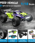 1:18 Scale 4WD High Speed Beast RC Car With 25 MPH Off Road Power Remote Control Truck For Adults And Teens All Terrain Electric Vehicle Includes 2 Rechargeable Batteries And 2.4GHz Controller Gift Idea