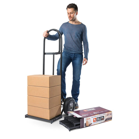 Built Tough Hand Truck Helper And Mini Storage Pallet Deck Made For Smooth Sailing On Concrete Floors With Serious Weight Carrying Power For Heavy Jobs Three Pack