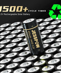14430 3.2V LiFePO4 Rechargeable Battery 450mAh 8 Pack For Outdoor Solar Lights Garden Path Lights Shavers Flashlights And Other 14430 Size Not AA Replacement Battery featuring JESSPOW branding