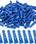 1000 Pack Blue Plastic Drywall Wall Anchors Ribbed Sizes 10 To 12 By 1 Inch For Hollow Walls And Concrete Heavy Duty Fastening Kit