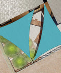Right Triangle Sun Shade Sail 8x8x11 Foot HDPE Patio Canopy For Outdoor Pergola Coverage Blocks Ninety Five Percent UV Rays seen above a deck
