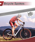 Cyclist with 12 Pack 14G Bicycle Spokes 295mm Stainless Steel 304 Silver Tone with Copper Nipples for Wheel Build