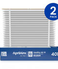 Replacement Air Filter 16x25x6 MERV 10 For 2400 Space-Gard Whole-House Air Purifier Pack Of 2 USA-Made product packaging.