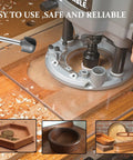 Pro Grade Bowl Tray Router Bit Quarter Inch Shank Three Quarter Cut Diameter Carbide Tip two flute milling cutter in use