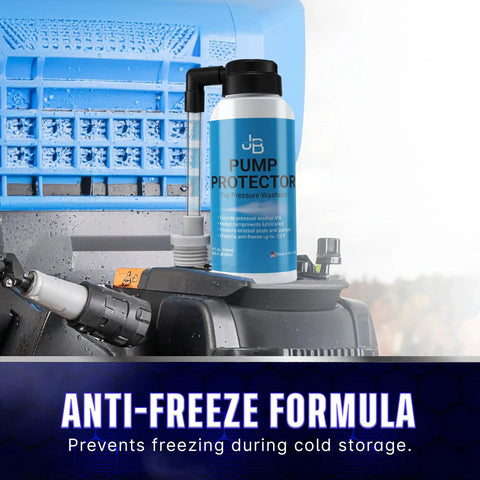 Pressure Washer Pump Saver Antifreeze And Lubricant 4 Oz bottle on a pressure washer, prevents freezing to -25 F.