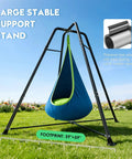 Heavy Duty Sensory Swing With Stand For Grown Ups X Shaped A Frame Anti Rust Weather Resistant Indoor Outdoor Pod Hammock Chair