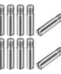 Ten Piece Set Of M6 X 25mm Slotted Cylindrical Pins Crafted From Super Tough 304 Stainless Steel Featuring Crisp External Threads For Heavy Duty Cabinet Assemblies And Dead Nuts Secure Furniture Joins in a group.