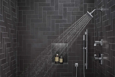 Modern shower with Parallel Transfer Valve Trim With Lever Handle For MasterShower K-728 Series ADA Ergonomic Single-Handle Control