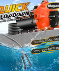 Beefy 12V Wash Down Pump Kit With 7.5 GPM And 80 PSI For Boats RVs And Campers Self Priming Five Chamber Diaphragm Pump
