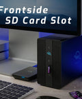 Flat Out Fast Dual Drive Raid Thunderbolt Dock With 12TB Storage And Built In SD Card Reader For Video Editors Seeking Hella Reliable Footage Processing And Zero Lag Time with visible SD card slot.