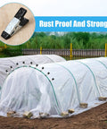 20 Pack Small Clamps For Garden And Crafts securing greenhouse plastic, close-up of rust-proof clip with PVC grip
