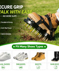 Spring Loaded Lawn Aerator Shoes With Velcro Straps One Size Fits All Self Cleaning No Installation Aerating Shoes For Lawn