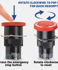 Emergency stop button for Limit Switch Kit With Emergency Stop For CNC Routers Featuring 6 Micro Switches.