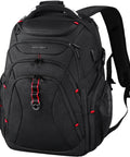 Go-To Travel Laptop Backpack 17.3 Inch XL With Hard Shell Saferoom And RFID Pockets Water-Repellent Business Daypack in black