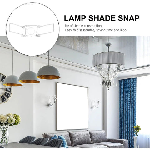Living room with hanging lights showcasing 20 Pack Heavy Duty Lampshade Spring Clips For Ceiling Lights.