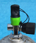Green Scuba Tank Valve Cap Set Two Pack With Ergonomic Pull Tab No Slip Textured Grip Easy Removal Made In USA Nitrox Ready Durable Valve Cover For Scuba Tanks