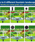 28 Inch Tall Outdoor Bird Bath With Solar Water Fountain Plastic Retro Green Bird Bath For Garden Lawn Yard And Patio Decor