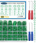 All In One 612 Piece Automotive O Ring Kit For Air Conditioning And Plumbing With 36 SAE And Metric Sizes with picks and chart